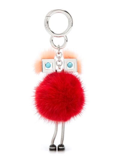 fendi pink fur charm|FENDI Mink Fur Pearl Chick Pom Pom Bag Charm Seashell .